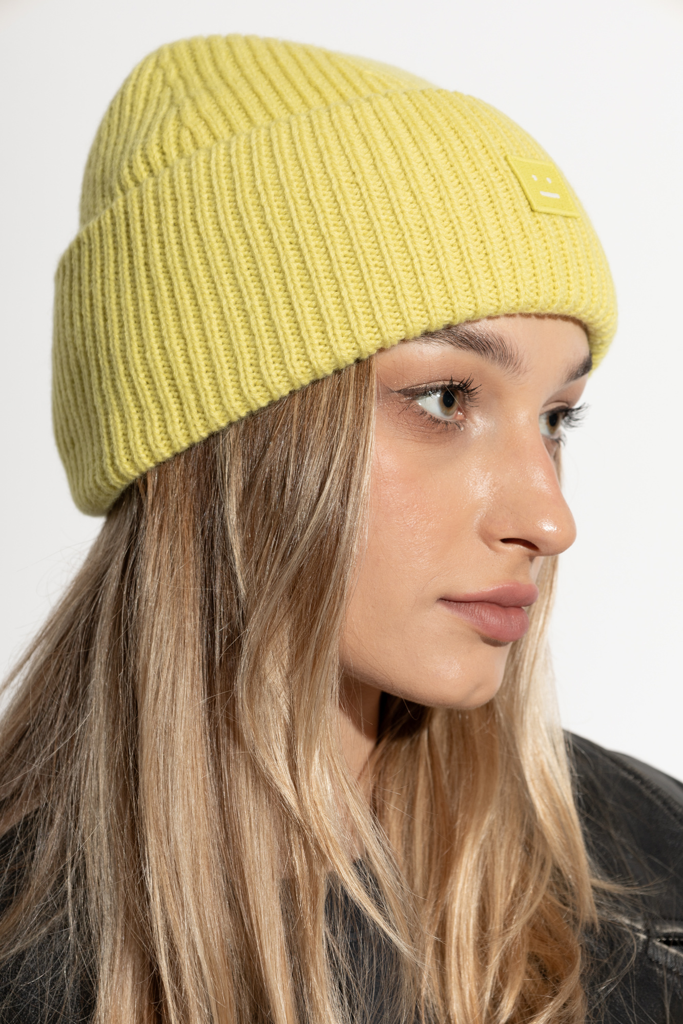 Acne studios yellow beanie online